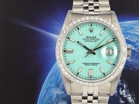 women's rolex tiffany blue|rolex tiffany blue 36mm price.